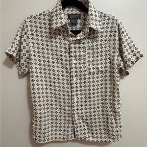 Arrow Kids Casual Cream and Black Patterned Shirt